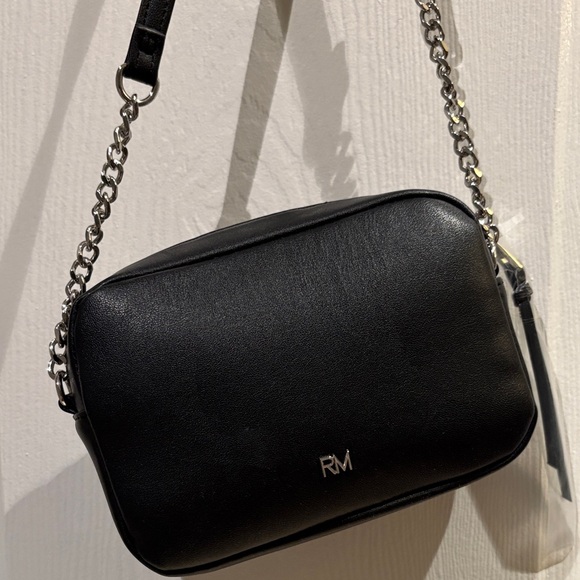 Rebecca Minkoff Black Quilted Crossbody with Silver Chain - Picture 3 of 5
